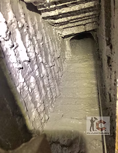 Inside of a chimney